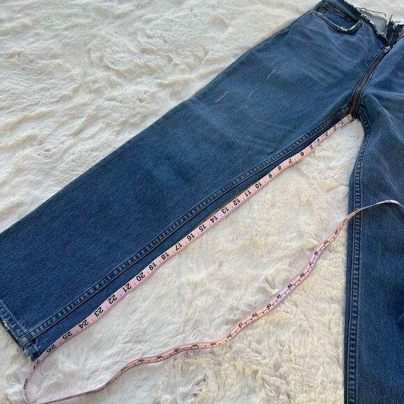 Reformation the Zipper Jeans 90s Straight Leg Zip Around Medium Wash 26 - Picture 9 of 11